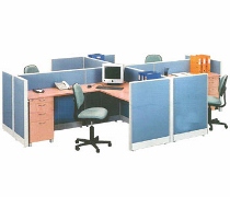 Partisi Kantor Uno Exclusive 4 Staff Configuration